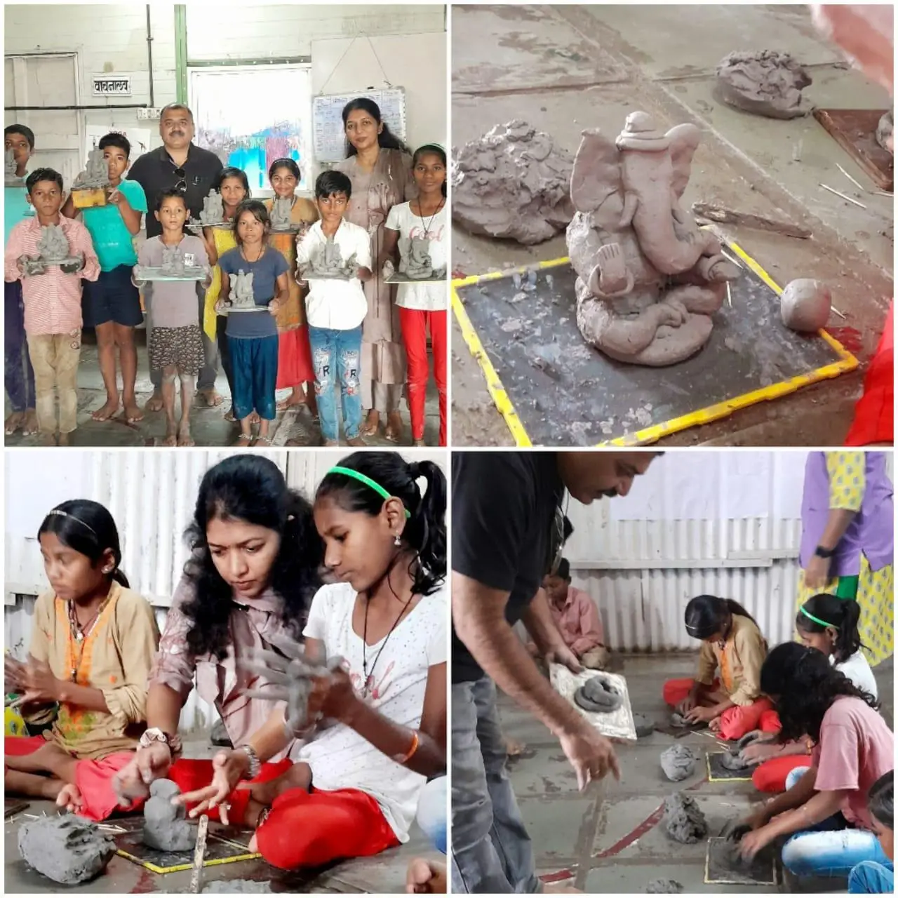 Impact Stories:  Eco – friendly Ganapati workshop with Children of Daily Wage Workers
